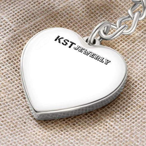 Graphics Heart Keychain