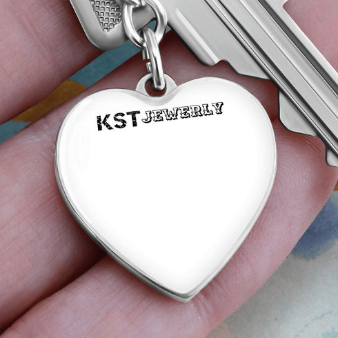 Graphics Heart Keychain