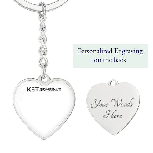 Graphics Heart Keychain