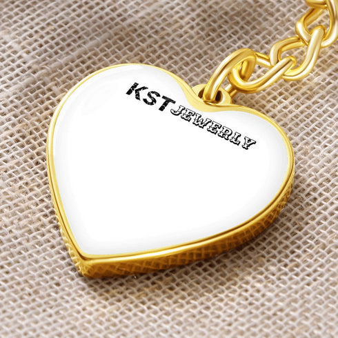 Graphics Heart Keychain