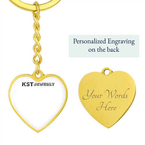Graphics Heart Keychain