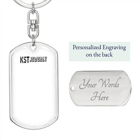 Dog Tag with Swivel Keychain