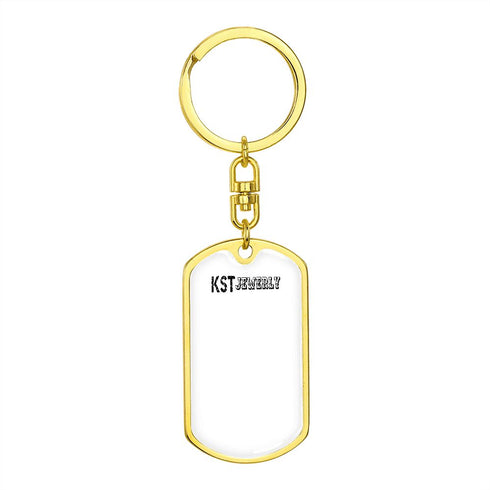 Dog Tag with Swivel Keychain