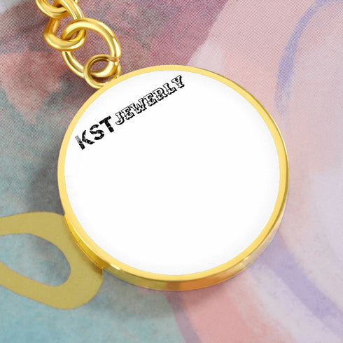 Circle Pendant with Keychain
