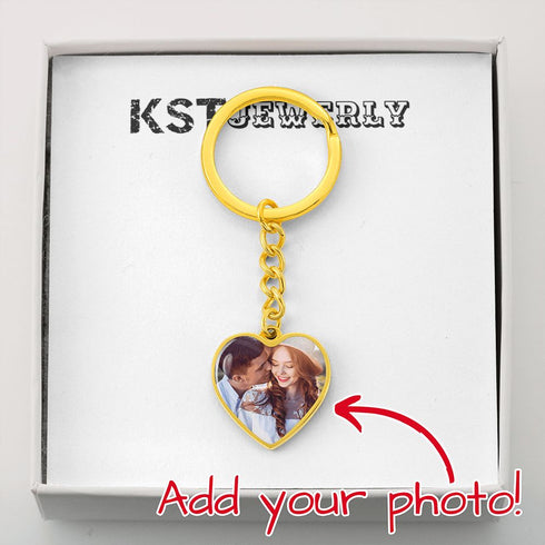 Heart Keychain with Personalized Message