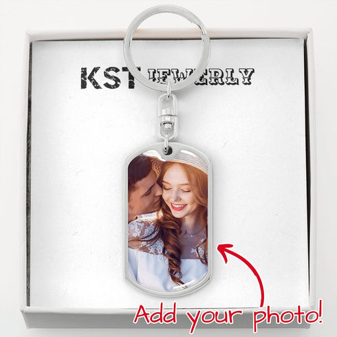 Dog Tag BU Swivel Keychain + POD MC